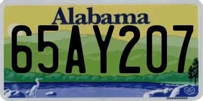 AL license plate 65AY207