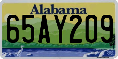 AL license plate 65AY209