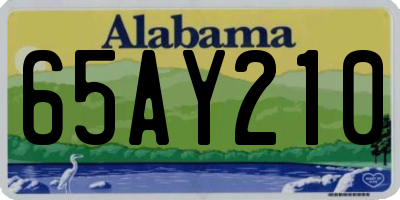 AL license plate 65AY210