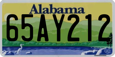 AL license plate 65AY212