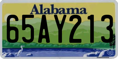 AL license plate 65AY213