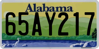 AL license plate 65AY217