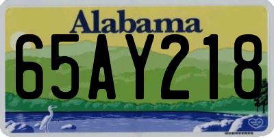 AL license plate 65AY218