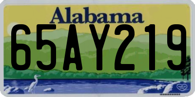 AL license plate 65AY219