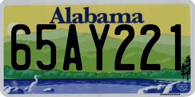 AL license plate 65AY221