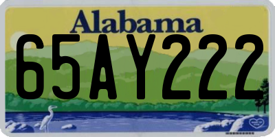 AL license plate 65AY222