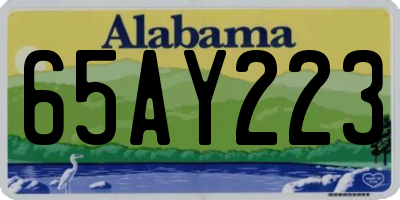 AL license plate 65AY223