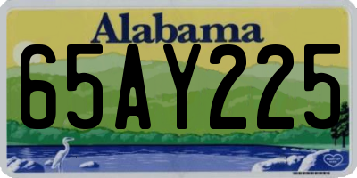 AL license plate 65AY225