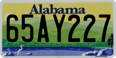 AL license plate 65AY227