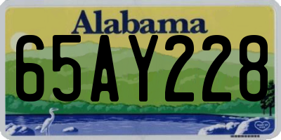 AL license plate 65AY228