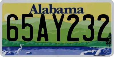 AL license plate 65AY232