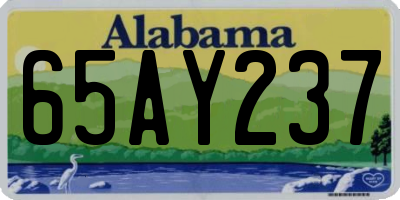 AL license plate 65AY237