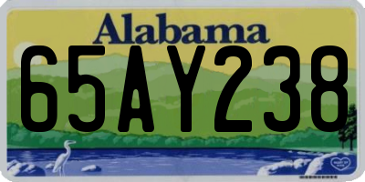 AL license plate 65AY238