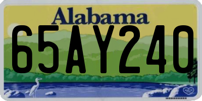 AL license plate 65AY240