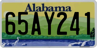 AL license plate 65AY241