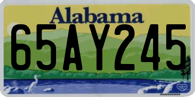 AL license plate 65AY245
