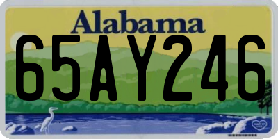AL license plate 65AY246