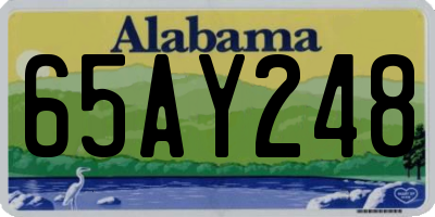 AL license plate 65AY248