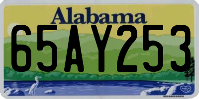 AL license plate 65AY253