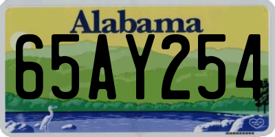 AL license plate 65AY254