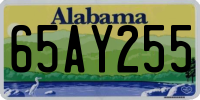 AL license plate 65AY255