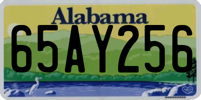 AL license plate 65AY256