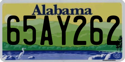 AL license plate 65AY262