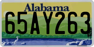AL license plate 65AY263