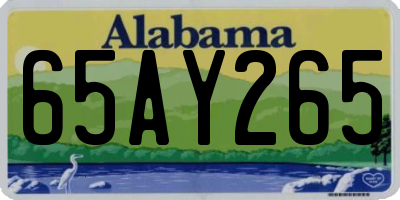 AL license plate 65AY265