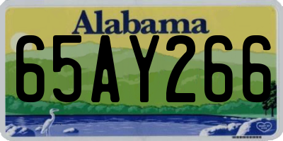 AL license plate 65AY266