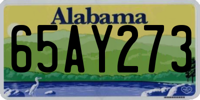 AL license plate 65AY273