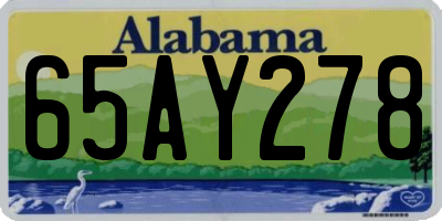 AL license plate 65AY278