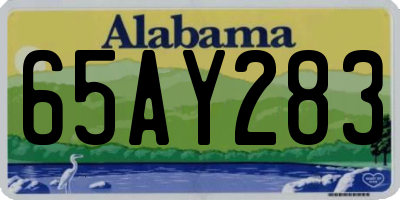 AL license plate 65AY283