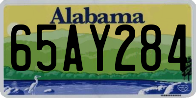 AL license plate 65AY284
