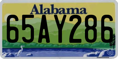 AL license plate 65AY286