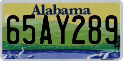 AL license plate 65AY289