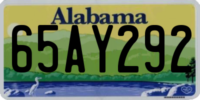 AL license plate 65AY292