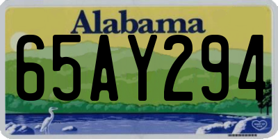 AL license plate 65AY294