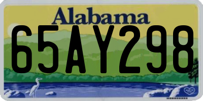 AL license plate 65AY298