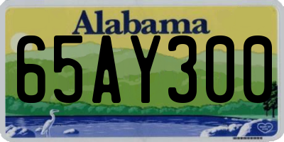 AL license plate 65AY300