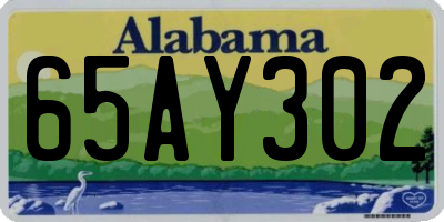 AL license plate 65AY302