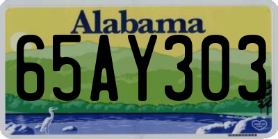 AL license plate 65AY303