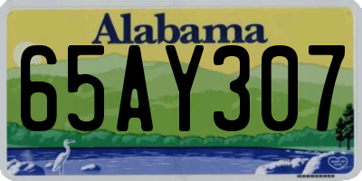 AL license plate 65AY307