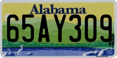 AL license plate 65AY309