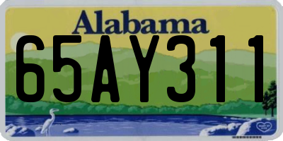 AL license plate 65AY311