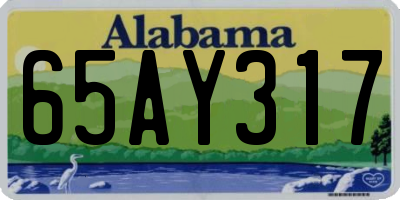 AL license plate 65AY317