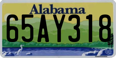 AL license plate 65AY318