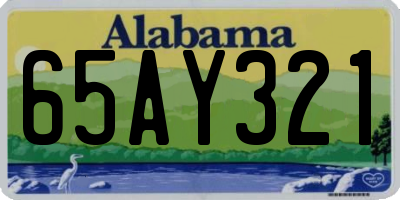 AL license plate 65AY321