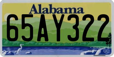 AL license plate 65AY322
