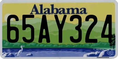 AL license plate 65AY324